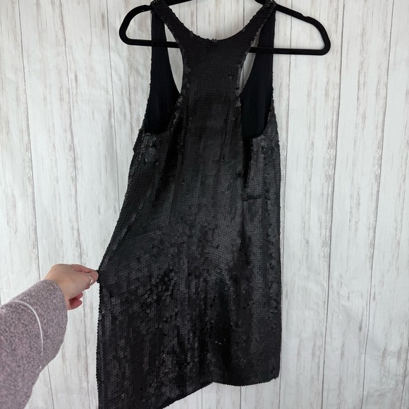 Theory Black Silk and Sequin Tank Dress - Picture 6 of 6